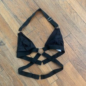 IHeartRaves Black Strap Bondage Top
